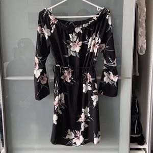 Dynamite floral off the shoulder dress